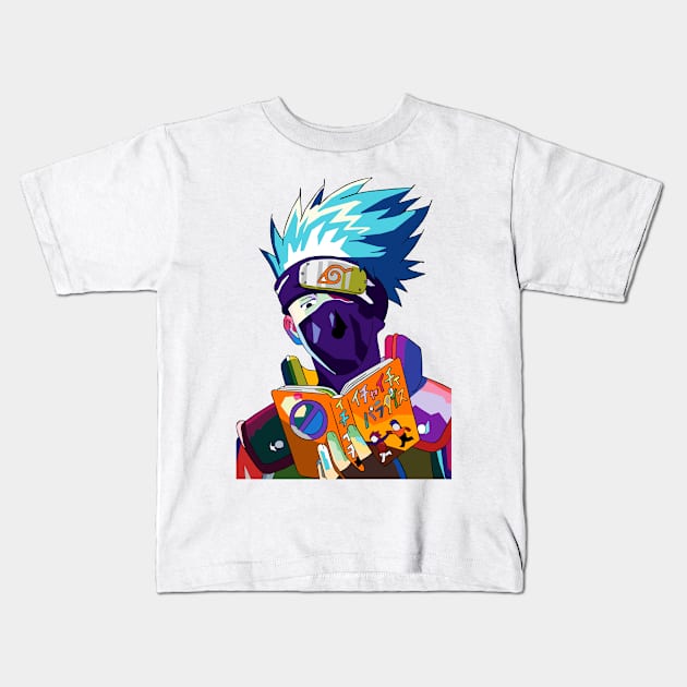 Hatake Kakashi Pop Art Kids T-Shirt by CANDD ART